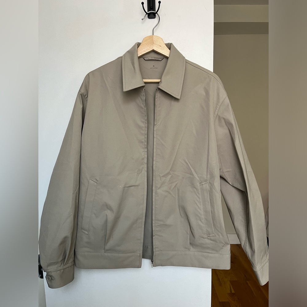 MUJI Men’s Beige Tan Harrington Jacket Size Small Lightweight
